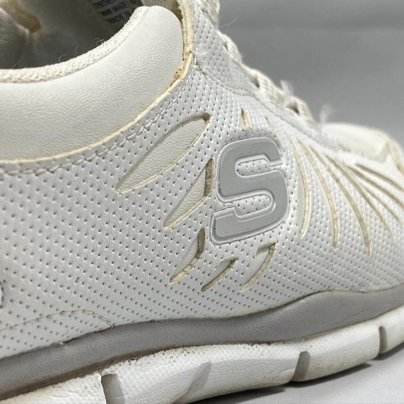 Skechers Womens Aftermath Running Bungee White Shoes Size 6.5 - Picture 3 of 8